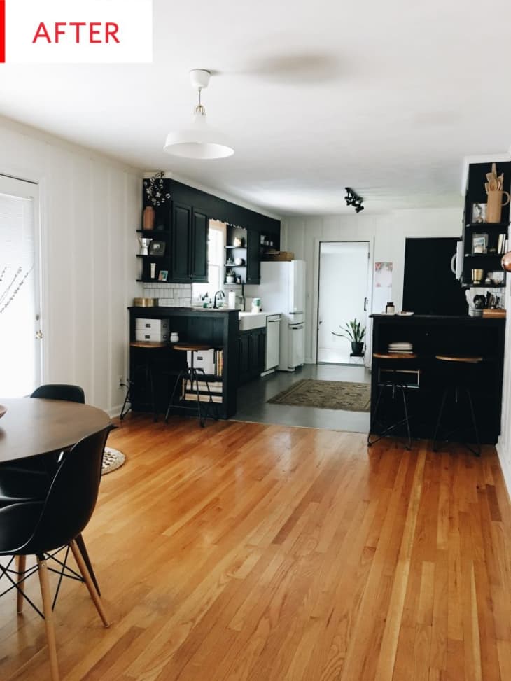 Før og etter: Paint tar dette kjøkkenet fra panelet mareritt til en DIY -drøm