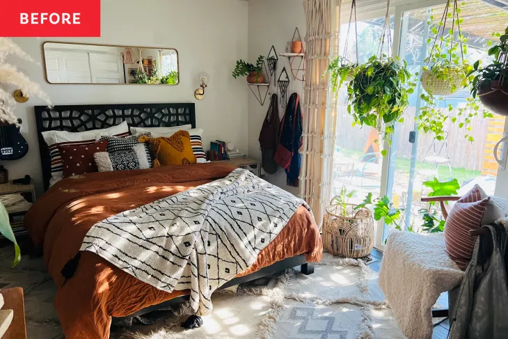 Før og etter: Et enkelt $60-prosjekt revitaliserer en eksisterende sengegavl og sparer denne DIYer for tusenvis