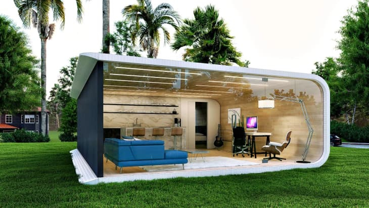 Disse 3D-trykte småhusene er laget av resirkulert plast