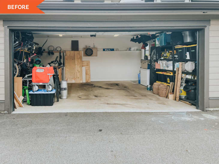 Før og etter: En overfylt garasje blir forvandlet til et organisert kraftsenter for flere bruk