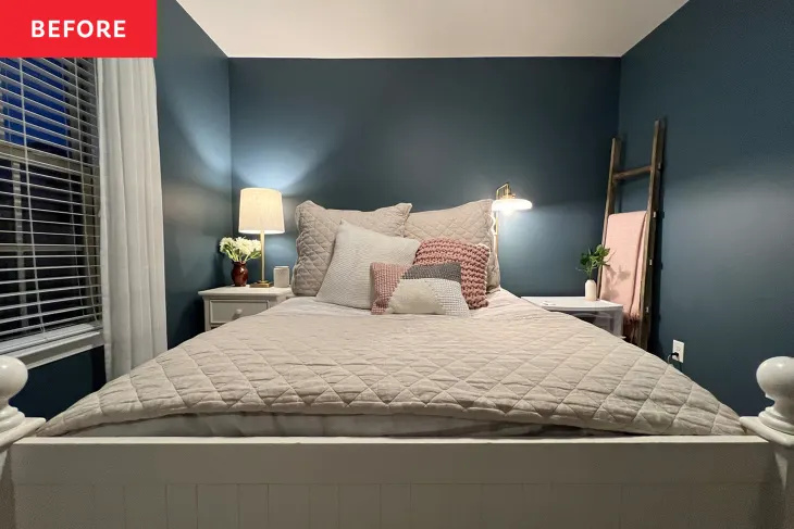 Преди и след: Това еклектично възстановяване на спалня за $5000 е майсторски клас по смесване на модели