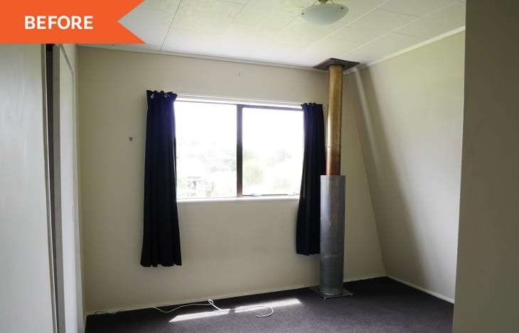 Se hvordan en scene forvandlet et vanskelig soverom i et hjem i New Zealand